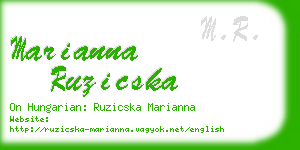 marianna ruzicska business card